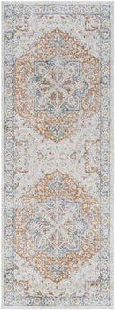 Hollenberg Traditional Burnt Orange Washable Area Rug