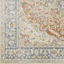 Hollyvilla Traditional Burnt Orange Washable Area Rug