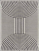 Carter Lake Modern Black Washable Area Rug