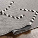 Charter Oak Cottage Charcoal Washable Area Rug