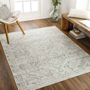 Tonganoxie Traditional Cream Washable Area Rug