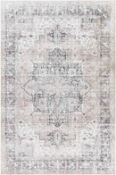 New Cambria Traditional Ivory Washable Area Rug