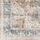 New Cambria Traditional Burnt Orange Washable Area Rug