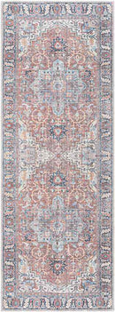 Lorin Traditional Rust Washable Area Rug