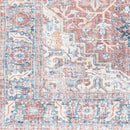Lorin Traditional Rust Washable Area Rug
