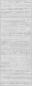 Kennia Global Cream/Light Gray Washable Area Rug