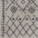Deeanna Global Light Gray/Black Washable Area Rug