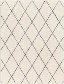 Konstantina Modern Cream/Black Washable Area Rug