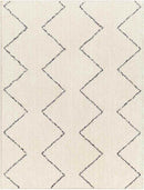 Aaliyah Global Cream/Black Washable Area Rug