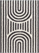 Toshiba Modern Ivory/Black Area Rug