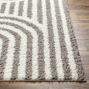 Toshiba Modern Ivory/Dark Brown Area Rug