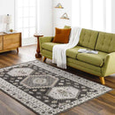 Kenja Traditional Medium Gray/Ivory Area Rug