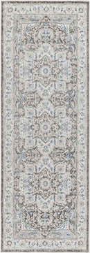 Kortny Traditional Cobalt/Dark Brown Area Rug