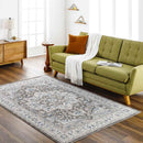 Kortny Traditional Cobalt/Dark Brown Area Rug