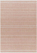 Antibes Global Coral/White Area Rug