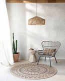 Niya Cottage Beige/Black Area Rug