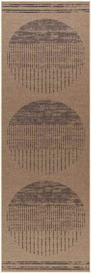 Latarra Cottage Pecan/Black Washable Area Rug