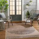 Latarra Cottage Pecan/Black Washable Area Rug
