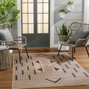 Dystany Cottage Pecan/Dark Gray Washable Area Rug
