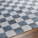 Shaquina Modern Navy Blue Washable Area Rug