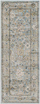 Corine Traditional Ice Blue Area Rug