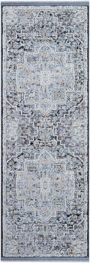 Amiee Traditional Black/Denim Area Rug
