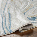 Glendy Modern Dark Teal/Beige Area Rug