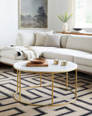 Geta White Gold Coffee Table