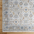 Stepfon Traditional Off-White/Amber Area Rug
