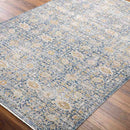 Prentiss Traditional Denim/Sunflower Washable Area Rug