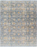 Prentiss Traditional Denim/Sunflower Washable Area Rug