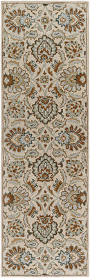Lyon Traditional Dark Green Area Rug