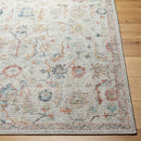 Katharyn Traditional Pale Blue Washable Area Rug