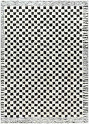 Zechariah Modern Ivory/Black Area Rug