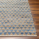 Tenecia Modern Tan/Dark Blue Area Rug