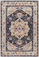 Shemica Traditional Cobalt Area Rug