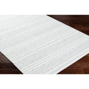 Precious Solid and Border Cream/Black Area Rug