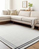 Janmichael Cottage Light Silver/Black Area Rug