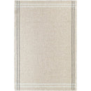 Janmichael Solid and Border Light Beige Area Rug