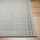 Janmichael Solid and Border Gray/Black Area Rug