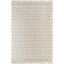 Clinten Solid and Border Tan Area Rug