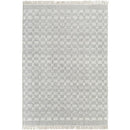 Clinten Solid and Border Ivory Area Rug