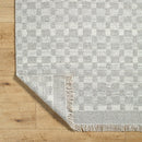Clinten Solid and Border Ivory Area Rug