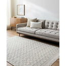 Clinten Solid and Border Light Gray Area Rug