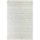 Clinten Solid and Border Light Gray Area Rug