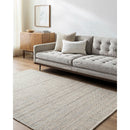Ishaq Solid and Border Ash Area Rug
