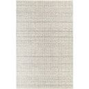 Ishaq Solid and Border Ash Area Rug