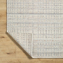 Ishaq Solid and Border Ash Area Rug