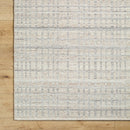 Ishaq Solid and Border Ash Area Rug