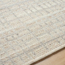 Ishaq Solid and Border Ash Area Rug